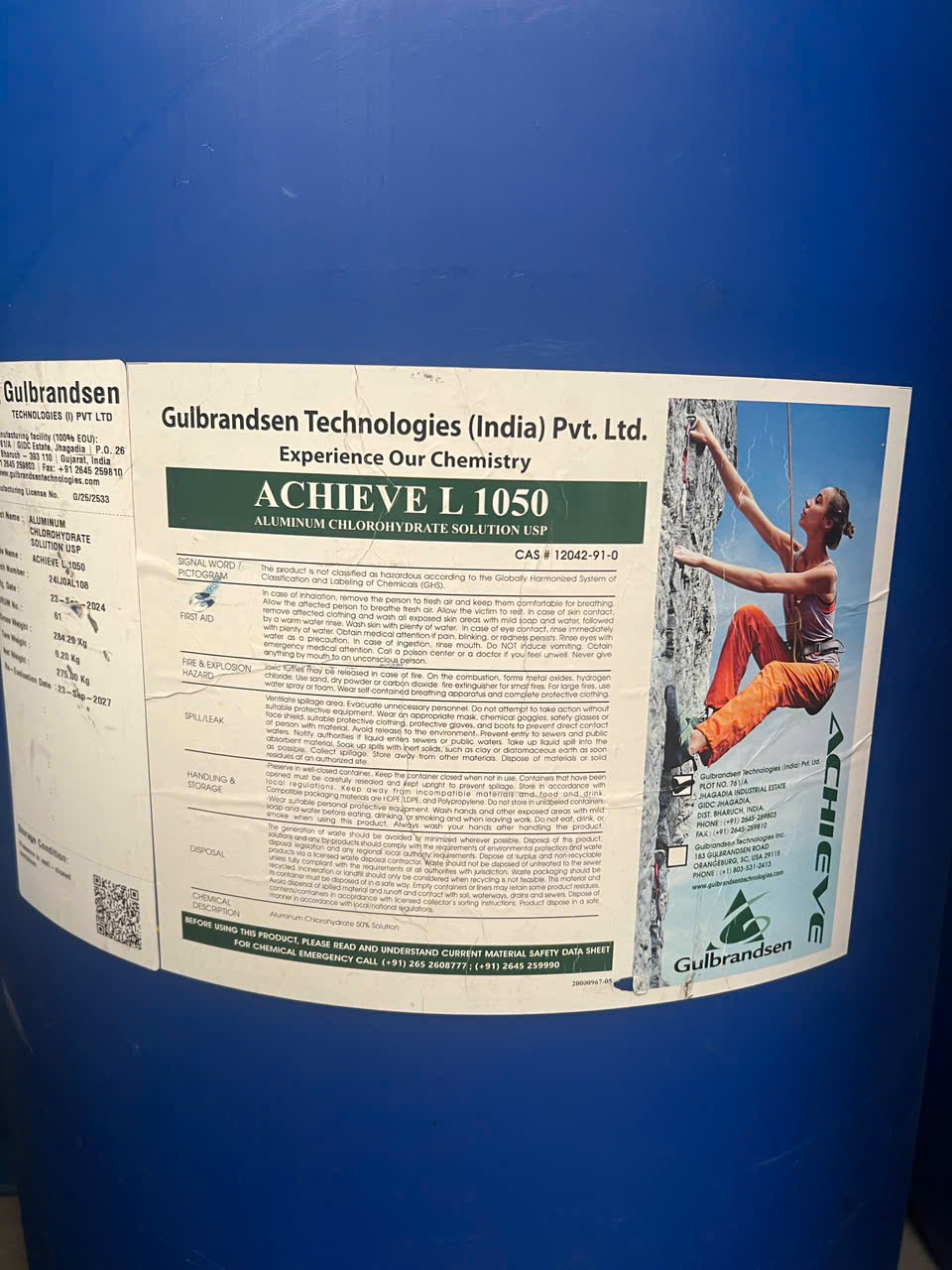 Achieve L1050/Aluminum Chlorohydrate Solution USP